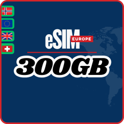 eSIM Europe 300GB ( 30 days )