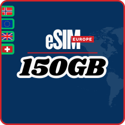 eSIM Europa 150GB