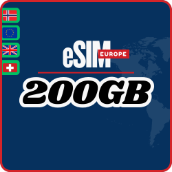eSIM Europe 200GB ( 30 days )